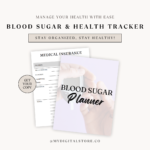 Blood Sugar & Health Tracker - Complete Monitoring Planner