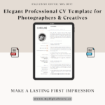 Elegant Professional CV Template for Photographers & Creatives
