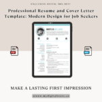 Professional Resume and Cover Letter Template: Modern Design for Job Seekers