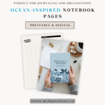 Beautiful ocean-inspired notebook pages, perfect for journaling, organizing, or note-taking. Includes a variety of layouts for your creative needs. Digital download, printable, and reusable!
