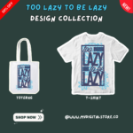 Playful and unique, the "Too Lazy to Be Lazy" digital t-shirt design is perfect for printing on apparel or other products. Includes AI, EPS, PNG, and CDR files for versatile use.