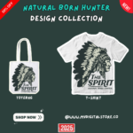 Celebrate the bold spirit of adventure with the "Natural Born Hunter" t-shirt design. Featuring a striking Native-inspired illustration, this design is perfect for outdoor enthusiasts, heritage lovers, and those who value cultural art. Available in AI, PNG, SVG, and EPS formats.