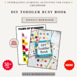 Engage your toddler with the DIY Toddler Busy Book! Packed with fun and educational activities like color matching, shape sorting, and counting, this printable resource is perfect for early learning at home or school